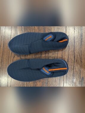 Reef Navy Kids Slip-On Casual Water Loafers with Orange Accent